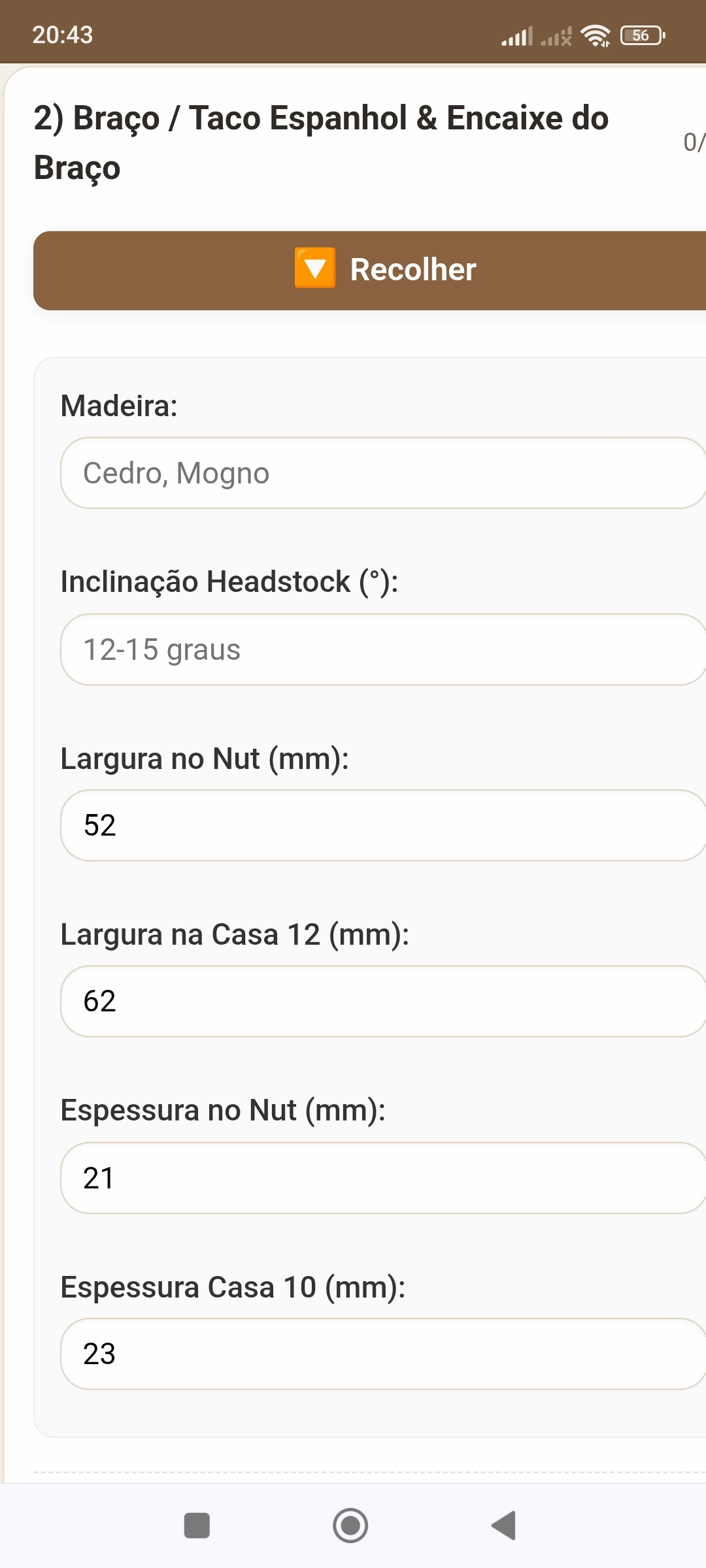 Subetapa com explicação passo a passo — app de luthieria Método Baratieri